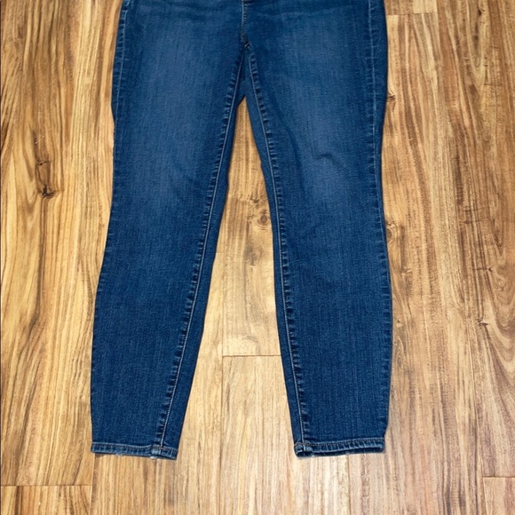 Loft women’s jeans 29 8 curvy skinny high rise ankle blue stretch pants denim - Picture 3 of 7